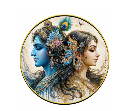Resin Art Crystal Painting !! Radha Krishna Painting !! Size -16*16